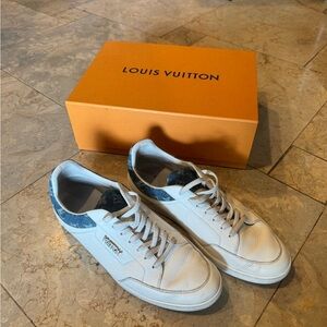 AUTHENTIC LOUIS VUITTON DENIM DETAILED SNEAKERS
